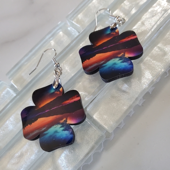 Lake Reflections Earrings - Picture 8 of 8